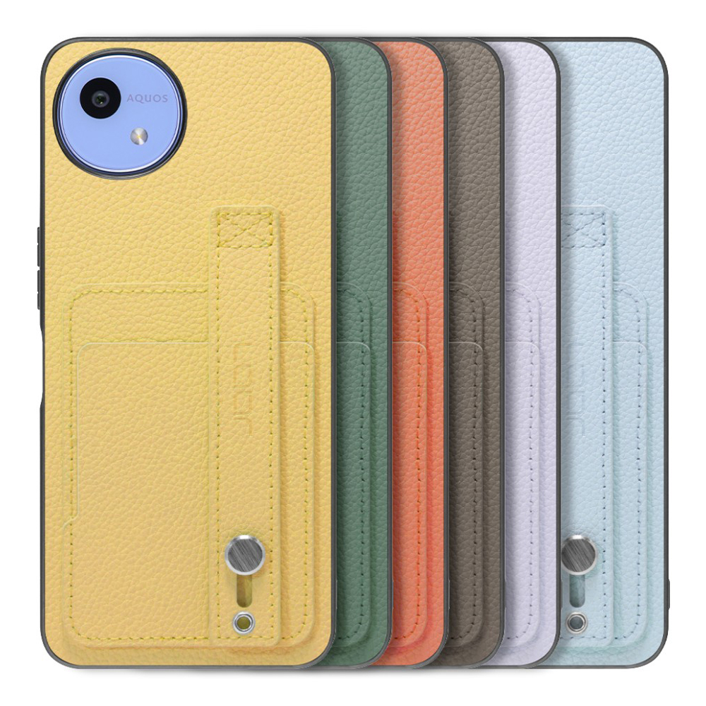 [ LOOF HOLD-SHELL CARD ] AQUOS wish5 アクオス SH-52F スマホケース 背面 ケース カバー ハードケース 背面ベルト カード入れ 本革 ストラップホール [ AQUOS wish5 ]