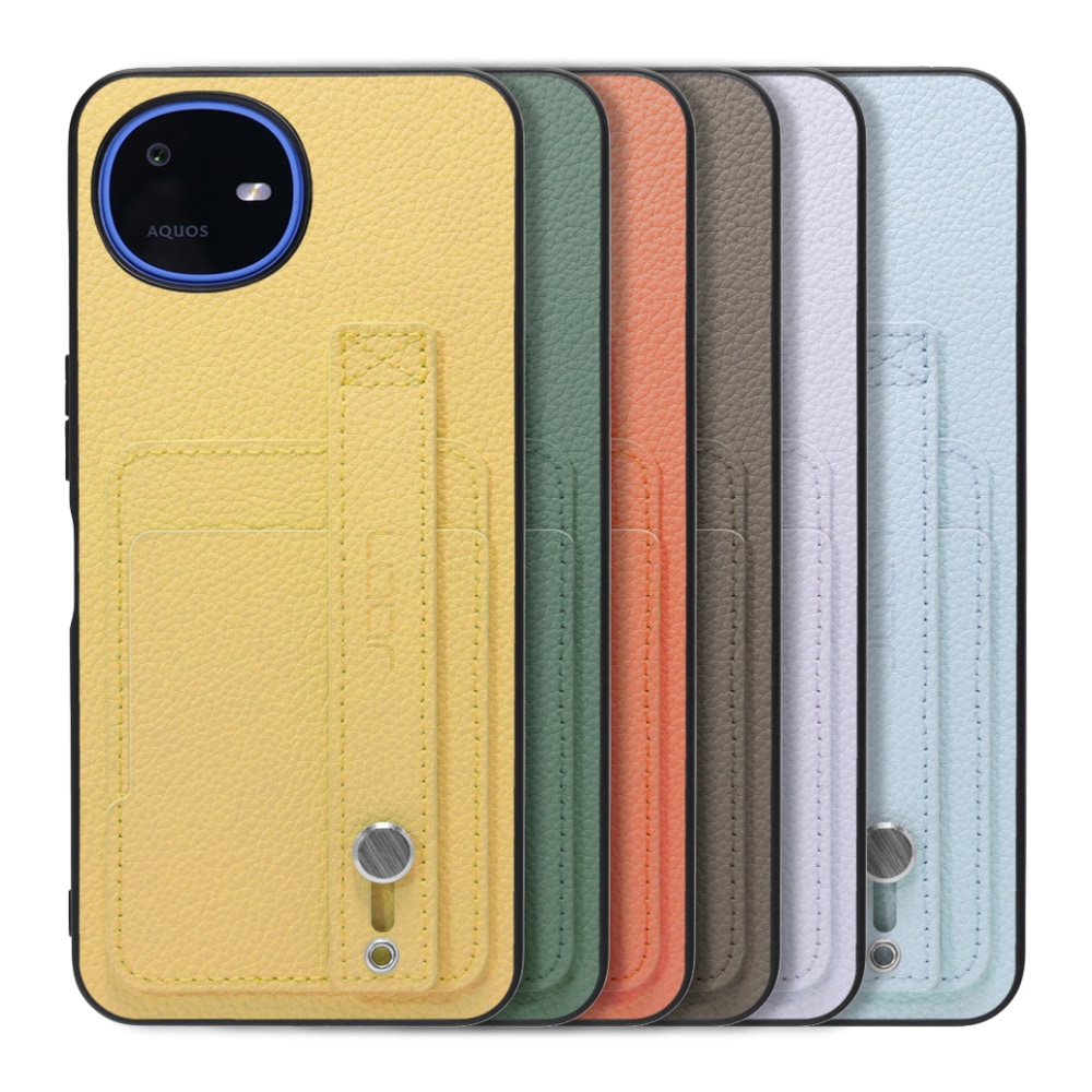 [ LOOF HOLD-SHELL CARD ] AQUOS wish6 SH-M36 スマホケース 背面 ケース カバー ハードケース 背面ベルト カード入れ 本革 ストラップホール [ AQUOS wish6 ]
