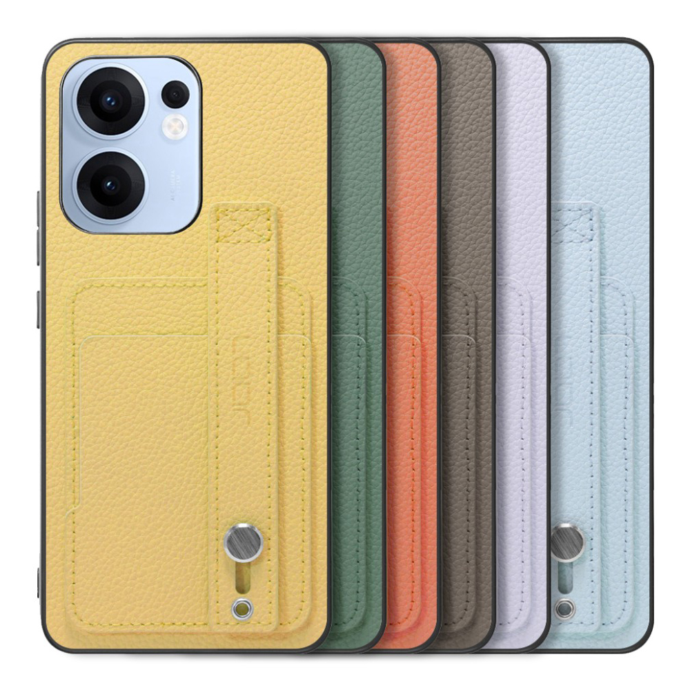 [ LOOF HOLD-SHELL CARD ] OPPO Reno13 A  スマホケース 背面 ケース カバー ハードケース 背面ベルト カード入れ 本革 ストラップホール [ OPPO Reno13 A ]