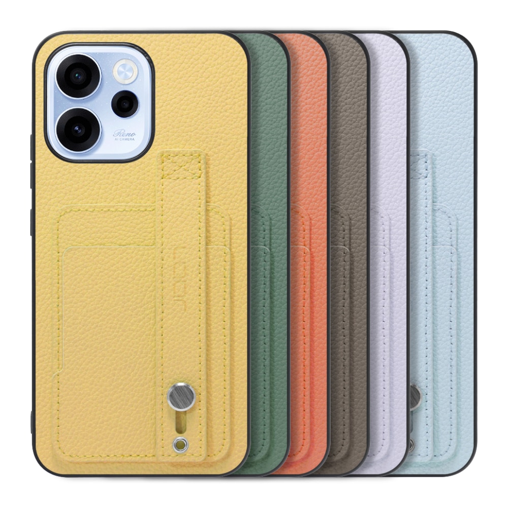 [ LOOF HOLD-SHELL CARD ] OPPO Reno15 A CPH2801 A601OP スマホケース 背面 ケース カバー ハードケース 背面ベルト カード入れ 本革 ストラップホール [ OPPO Reno15 A ]