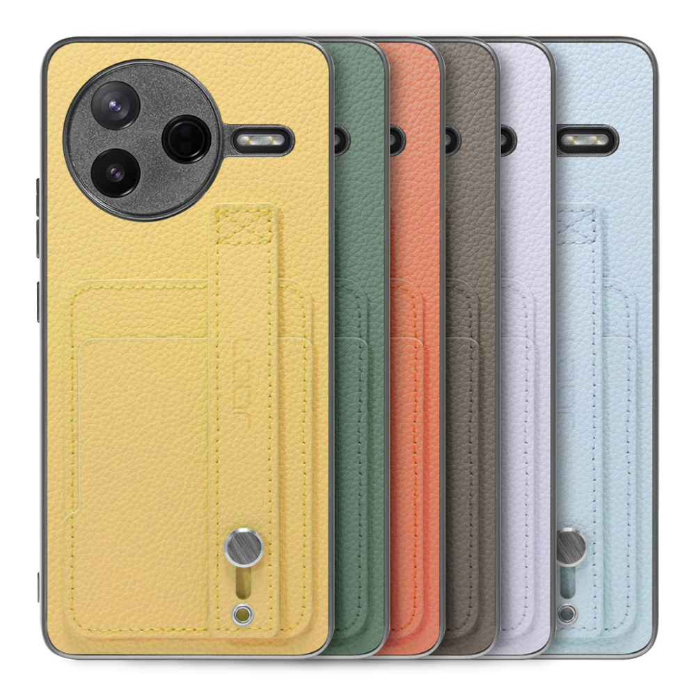 [ LOOF HOLD-SHELL CARD ] POCO F7 Pro Xiaomi シャオミ スマホケース 背面 ケース カバー ハードケース 背面ベルト カード入れ 本革 ストラップホール [ POCO F7 Pro ]