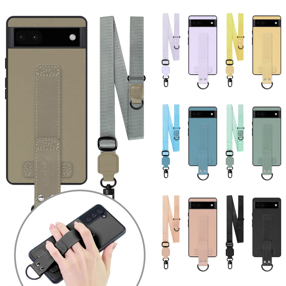 [ LOOF STRAP-SHELL (ロング+ Ver.) ] Google Pixel 6a googlepixel6a pixel6a スマホケース 背面 ケース カバー ハードケース ショルダーベルト  本革 [ Google Pixel 6a ]