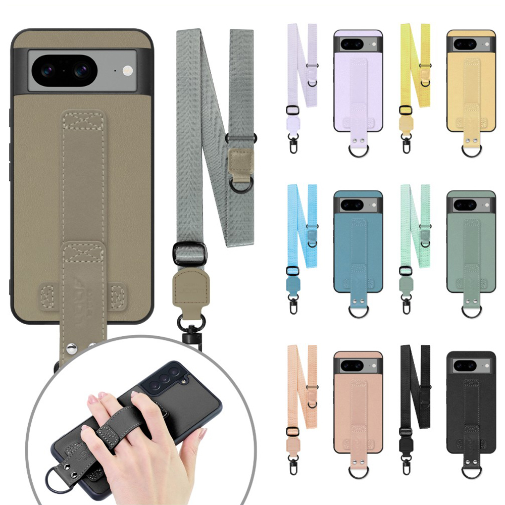 [ LOOF STRAP-SHELL (ロング+ Ver.) ] Google pixel 8 googlepixel8 Pixel8 ピクセル8 スマホケース 背面 ケース カバー ハードケース ショルダーベルト  本革 [ Google Pixel 8 ]