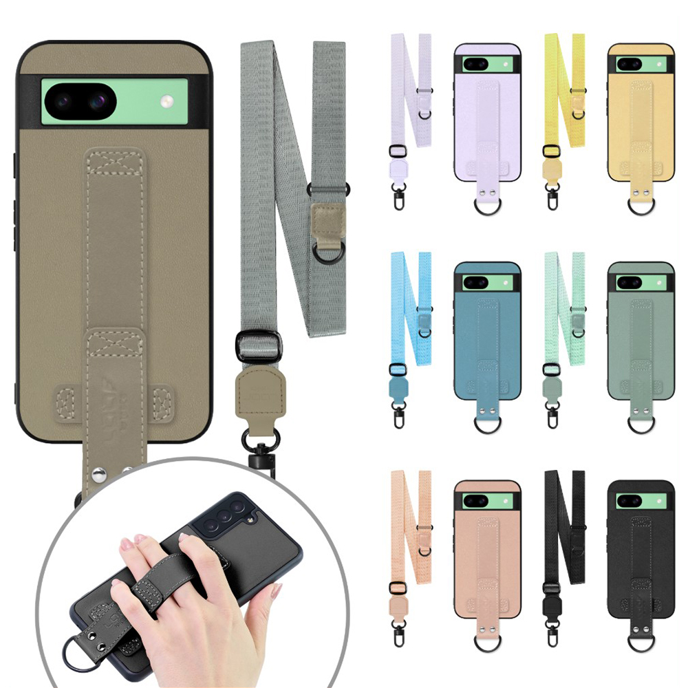 [ LOOF STRAP-SHELL (ロング+ Ver.) ] Google Pixel 8a googlepixel8a Pixel8a ピクセル8a スマホケース 背面 ケース カバー ハードケース ショルダーベルト  本革 [ Google Pixel 8a ]