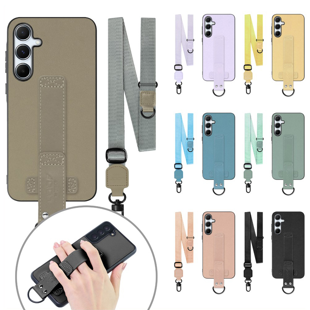 [ LOOF STRAP-SHELL (ロング+ Ver.) ] Galaxy A55 5G  スマホケース 背面 ケース カバー ハードケース ショルダーベルト  本革 [ Galaxy A55 5G ]