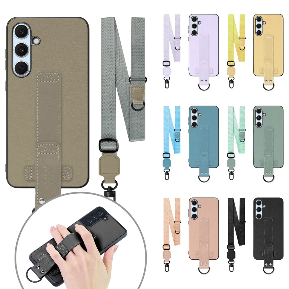 [ LOOF STRAP-SHELL (ロング+ Ver.) ] Galaxy S24 FE SM-S721Q / SCG30 ギャラクシー s24fe スマホケース 背面 ケース カバー ハードケース ショルダーベルト  本革 [ Galaxy S24 FE ]
