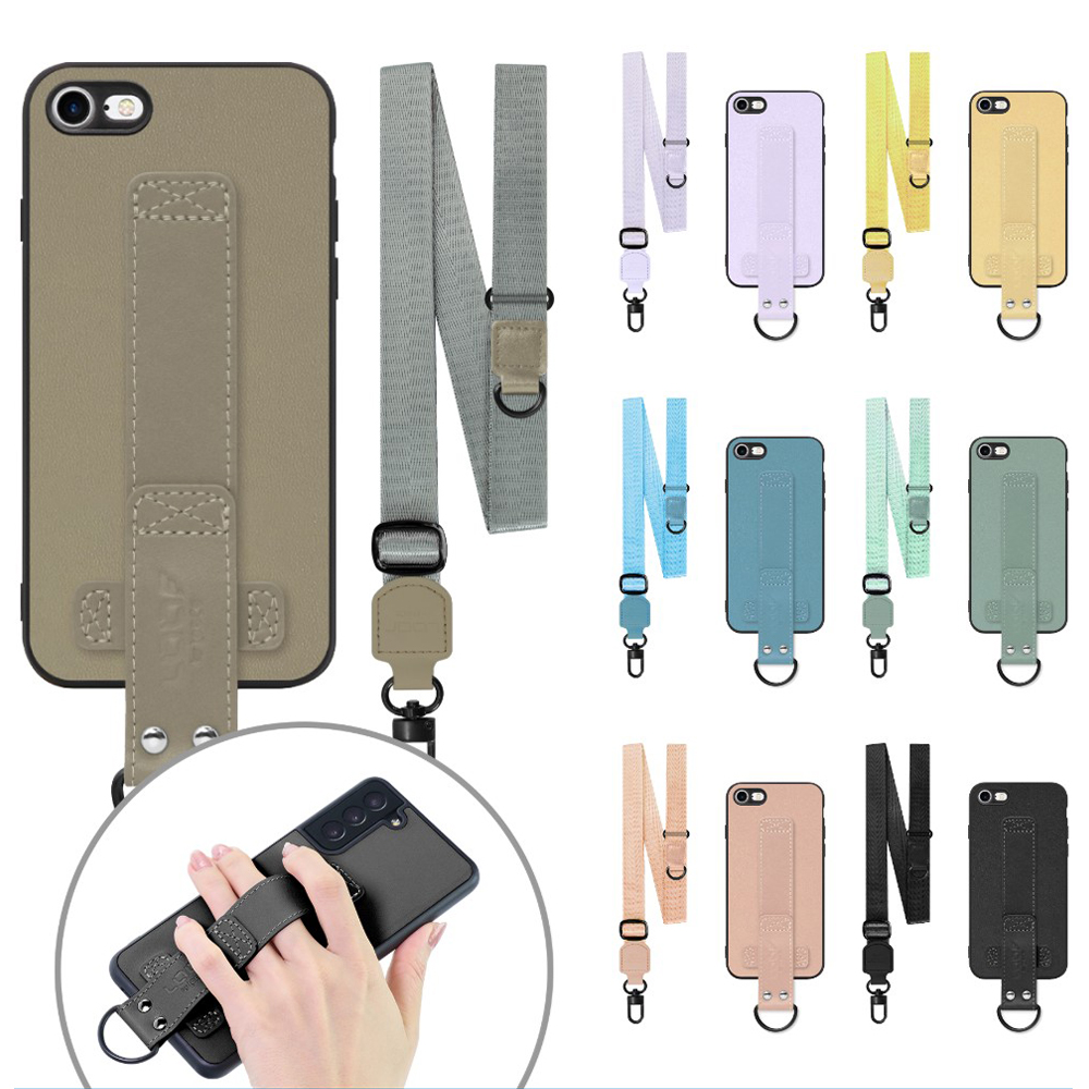 [ LOOF STRAP-SHELL (ロング+ Ver.) ] iPhone 7 / 8 / SE (第2/3世代) iphone7 iphone8 iphonese se2 se3 スマホケース 背面 ケース カバー ハードケース ショルダーベルト  本革 [ iPhone 7 / 8 / SE (第2/3世代) ]