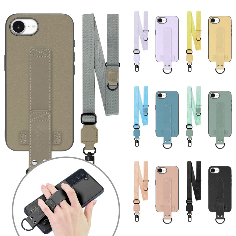 [ LOOF STRAP-SHELL (ロング+ Ver.) ] iPhone 16e  スマホケース 背面 ケース カバー ハードケース ショルダーベルト  本革 [ iPhone 16e ]