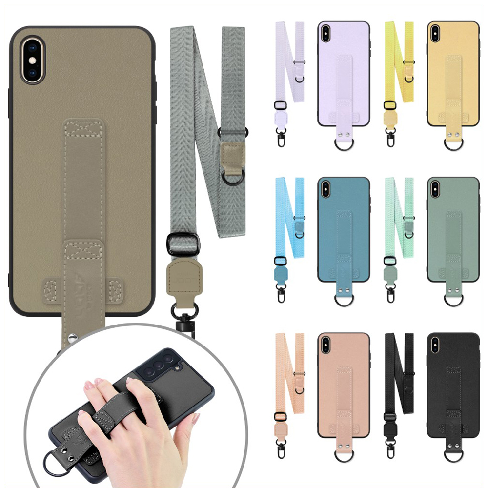 [ LOOF STRAP-SHELL (ロング+ Ver.) ] iPhone XS Max iPhonexsmax xsmax スマホケース 背面 ケース カバー ハードケース ショルダーベルト  本革 [ iPhone XS Max ]