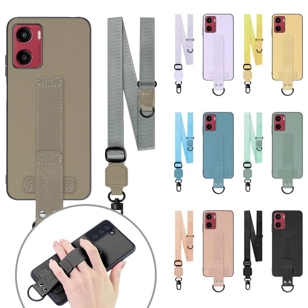 [ LOOF STRAP-SHELL (ロング+ Ver.) ] moto g05 motorola スマホケース 背面 ケース カバー ハードケース ショルダーベルト  本革 [ moto g05 ]