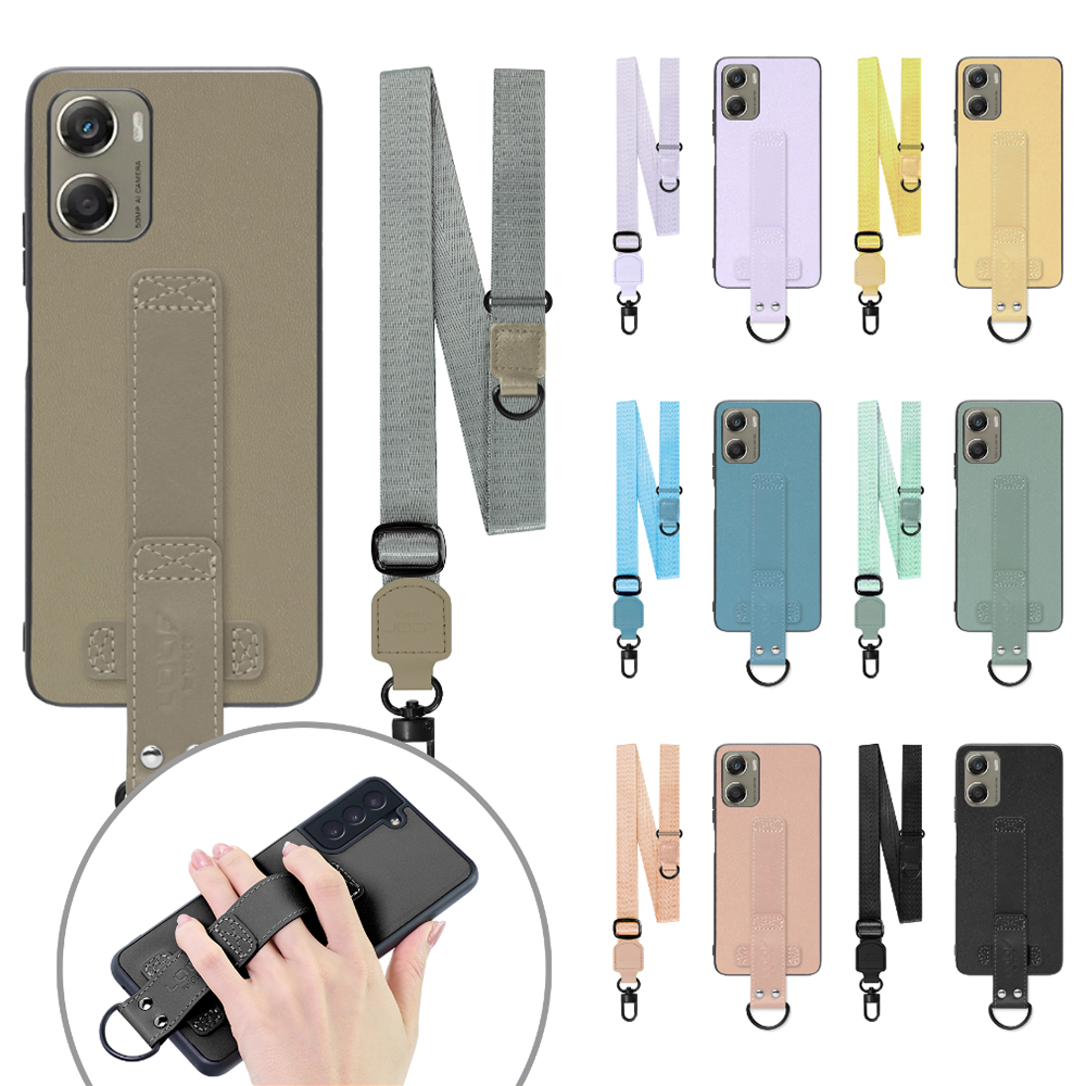 [ LOOF STRAP-SHELL (ロング+ Ver.) ] moto g06 モトローラ XT2535-6 スマホケース 背面 ケース カバー ハードケース ショルダーベルト  本革 [ moto g06 ]