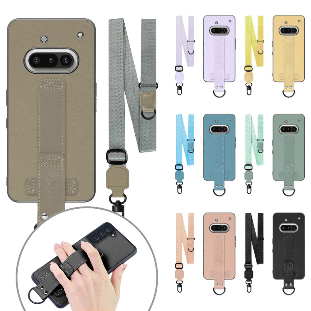 [ LOOF STRAP-SHELL (ロング+ Ver.) ] Nothing Phone (3a) Phone 3a スマホケース 背面 ケース カバー ハードケース ショルダーベルト  本革 [ Nothing Phone (3a) ]