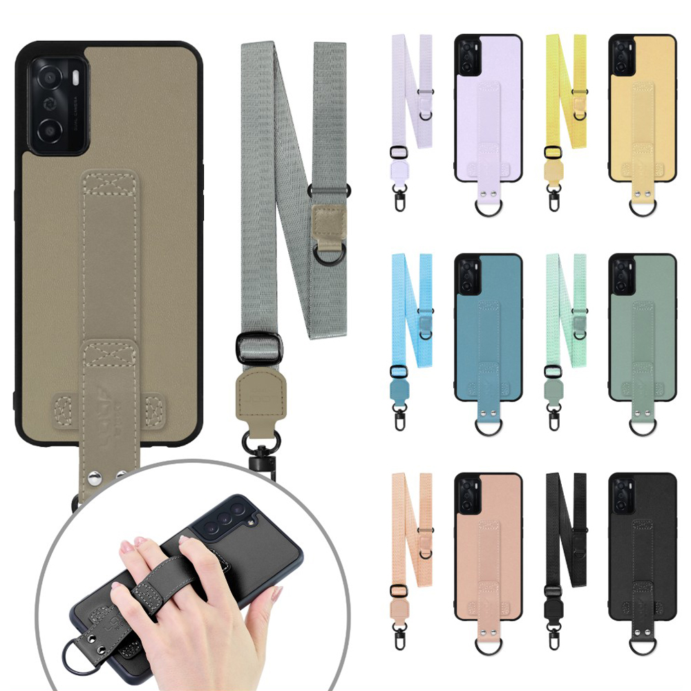 [ LOOF STRAP-SHELL (ロング+ Ver.) ] OPPO A55s 5G CPH2309 / A102OP a55s5g スマホケース 背面 ケース カバー ハードケース ショルダーベルト  本革 [ OPPO A55s 5G ]