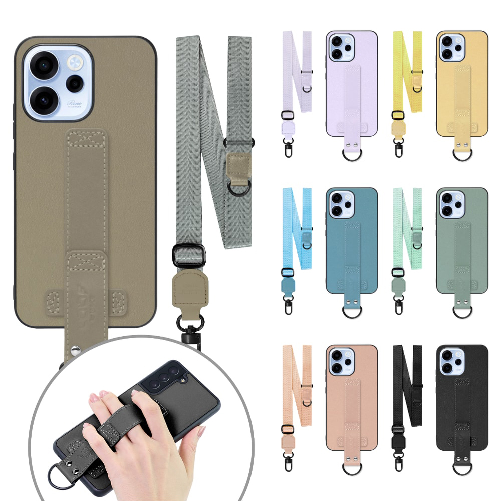 [ LOOF STRAP-SHELL (ロング+ Ver.) ] OPPO Reno15 A CPH2801 A601OP スマホケース 背面 ケース カバー ハードケース ショルダーベルト  本革 [ OPPO Reno15 A ]