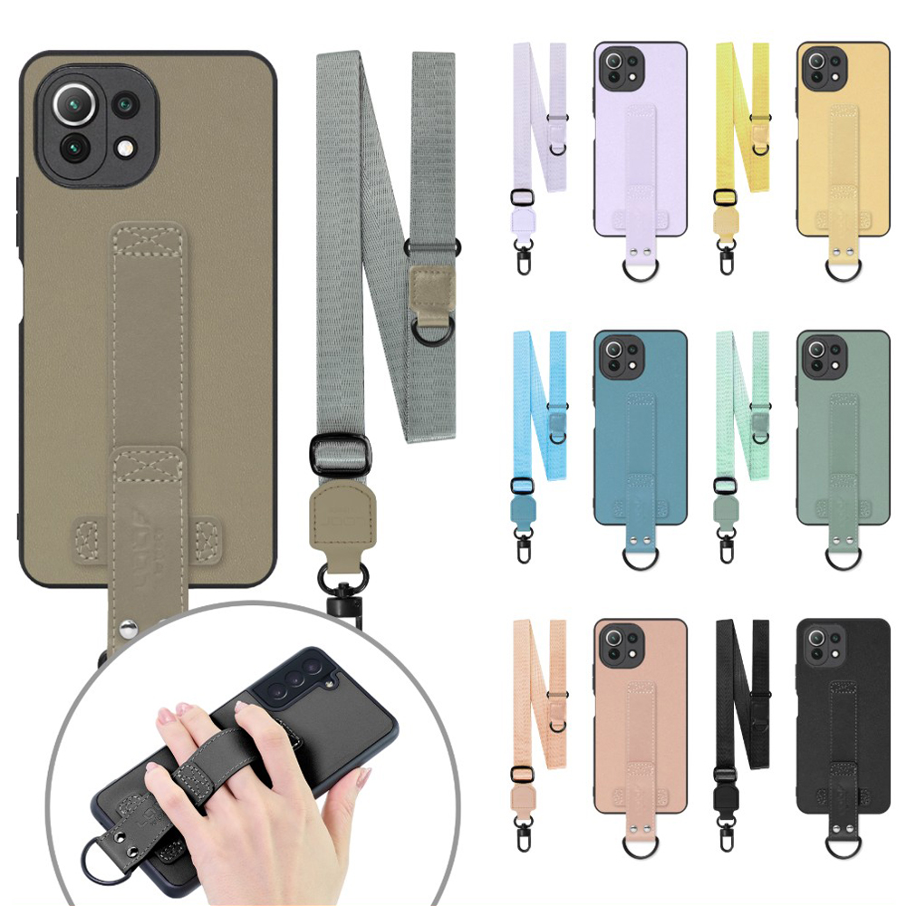 [ LOOF STRAP-SHELL (ロング+ Ver.) ] Xiaomi Mi 11 Lite 5G mi11lite5g 11lite スマホケース 背面 ケース カバー ハードケース ショルダーベルト  本革 [ Mi 11 Lite 5G ]