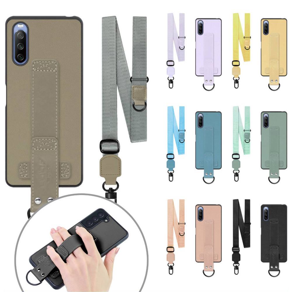 [ LOOF STRAP-SHELL (ロング+ Ver.) ] Xperia 10 IV SO-52C / SOG07  xperia10Ⅳ 10Ⅳ xperia10 スマホケース 背面 ケース カバー ハードケース ショルダーベルト  本革 [ Xperia 10 IV ]