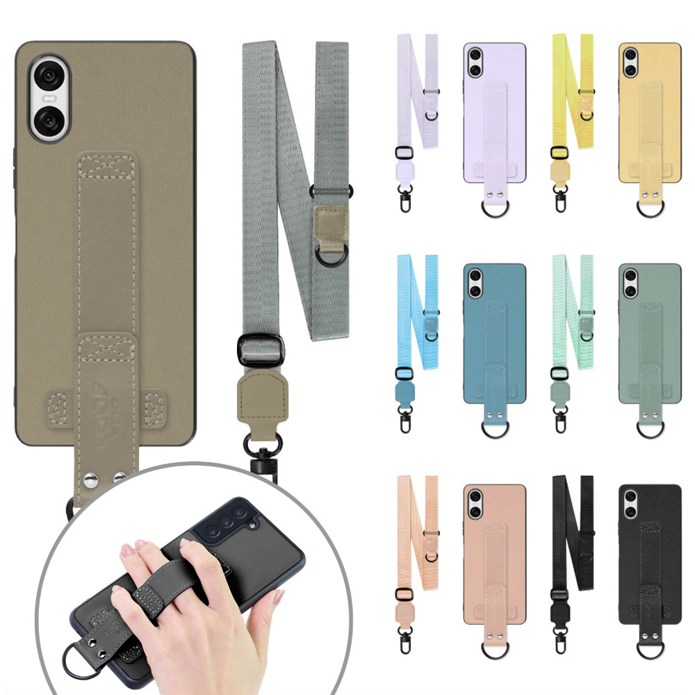 [ LOOF STRAP-SHELL (ロング+ Ver.) ] Xperia 10 VI  スマホケース 背面 ケース カバー ハードケース ショルダーベルト  本革 [ Xperia 10 VI ]