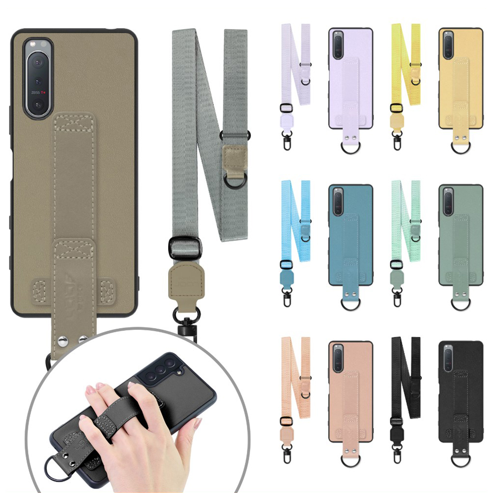 [ LOOF STRAP-SHELL (ロング+ Ver.) ] Xperia 5 II SO-52A / SOG02 / A002SO xperia5Ⅱ 5Ⅱ xperia5 スマホケース 背面 ケース カバー ハードケース ショルダーベルト  本革 [ Xperia 5 II ]