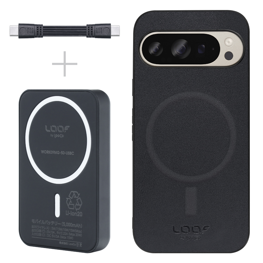 [ Mag+ BATTERY-SHELL ] Google Pixel 9 / 9 Pro Google Pixel9 Pixel9pro ピクセル9 ピクセル9プロ スマホケース 背面 ケース カバー バッテリー付き 5000ｍAh MagSafe対応 高速充電 Type-Cケーブル付き [ Google Pixel 9 / 9 Pro ]