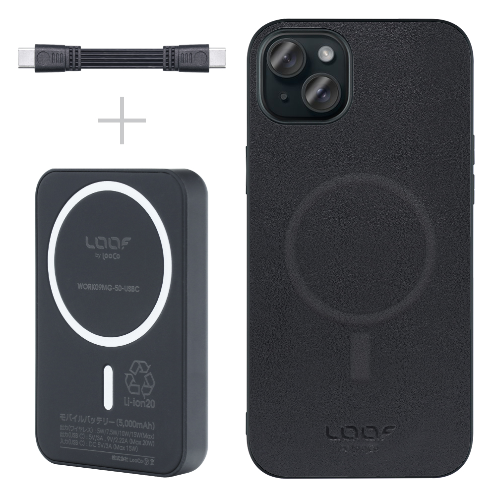 [ Mag+ BATTERY-SHELL ] iPhone 15 Plus iPhone15 Plus アイフォン15 プラス iPhone 15 Plus 15Plus アイフォン 15 スマホケース 背面 ケース カバー バッテリー付き 5000ｍAh MagSafe対応 高速充電 Type-Cケーブル付き [ iPhone 15 Plus ]