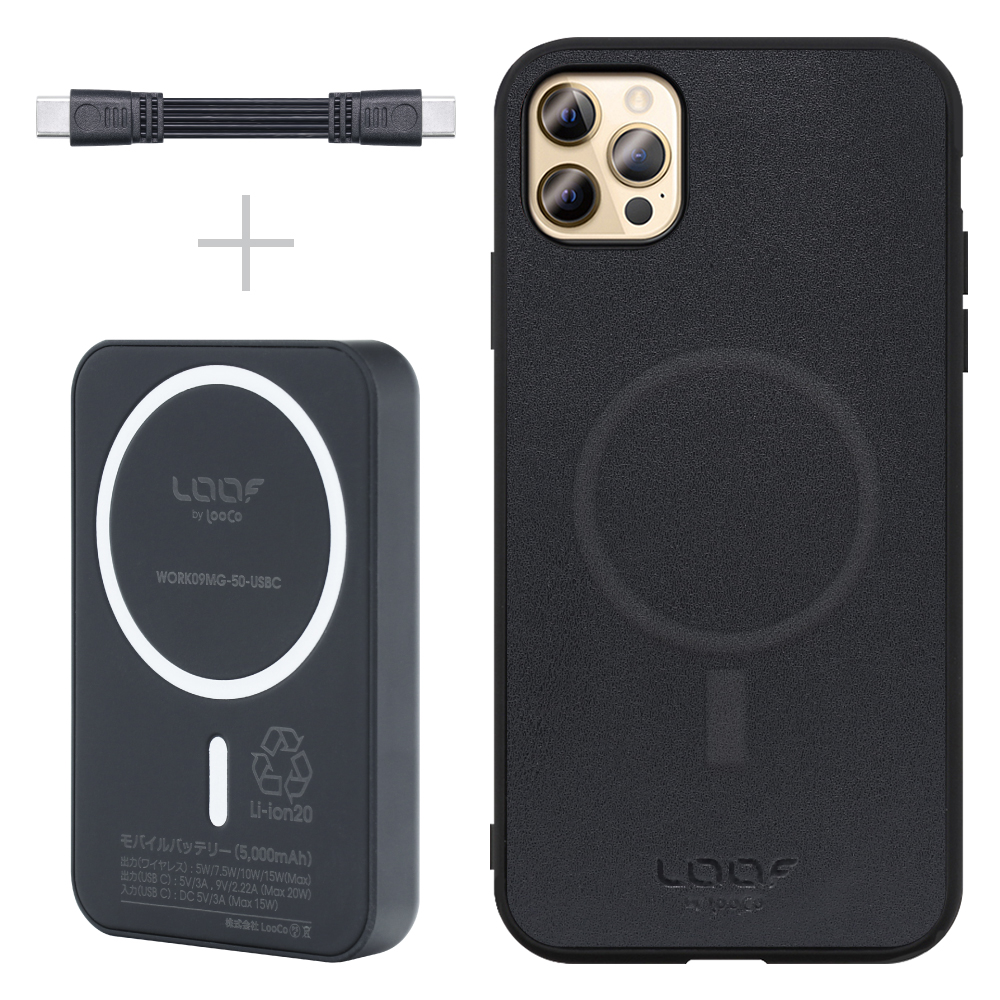 [ Mag+ BATTERY-SHELL ] iPhone 12 Pro Max iphone12promax 12promax 12プロマックス スマホケース 背面 ケース カバー バッテリー付き 5000ｍAh MagSafe対応 高速充電 Type-Cケーブル付き [ iPhone 12 Pro Max ]