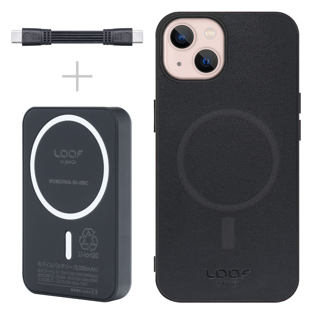 [ Mag+ BATTERY-SHELL ] iPhone 13 iphone13 スマホケース 背面 ケース カバー バッテリー付き 5000ｍAh MagSafe対応 高速充電 Type-Cケーブル付き [ iPhone 13 ]