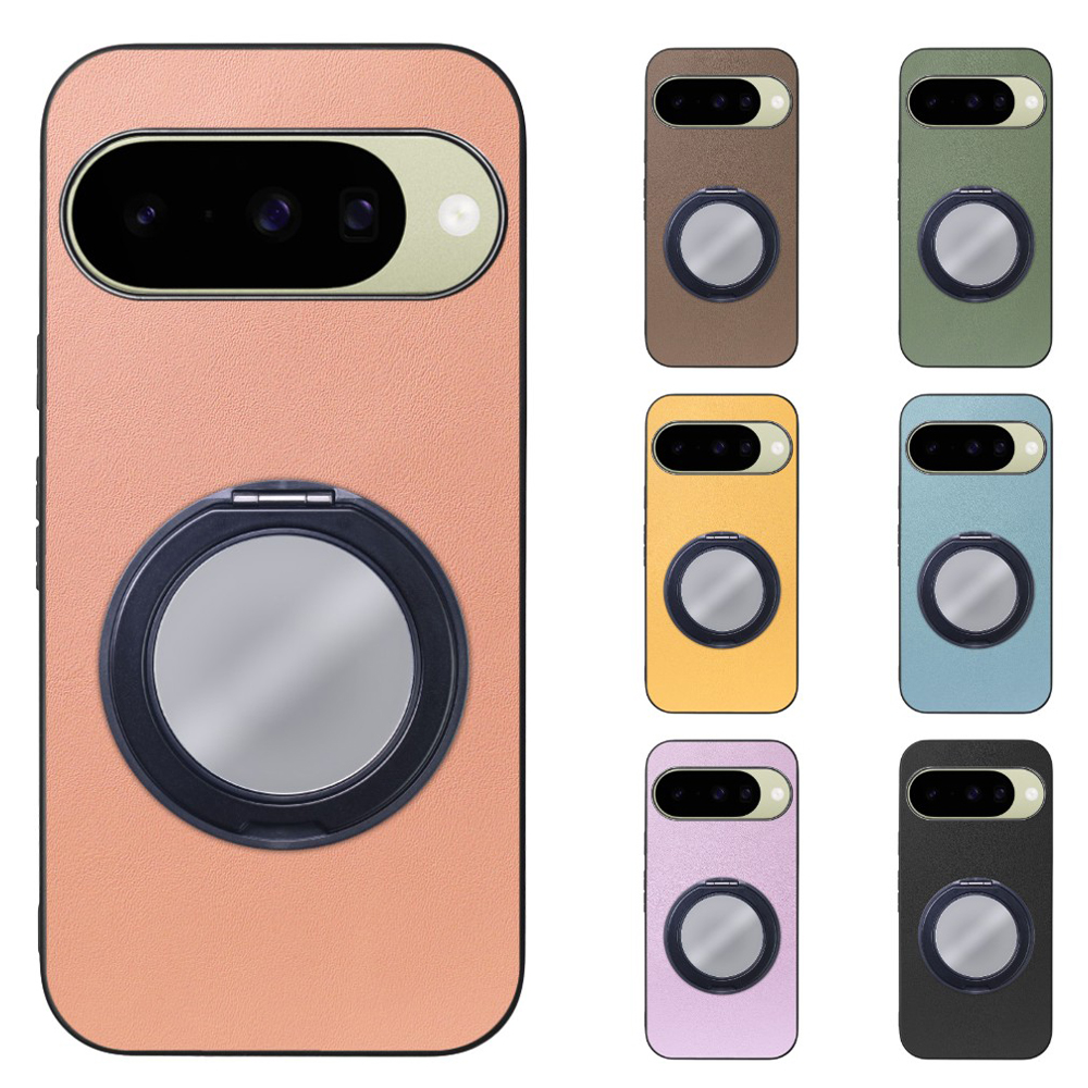 [ LOOF RING-SHELL (ミラー Ver.) ] Google Pixel 10 / 10 Pro Google Pixel10 Pixel10pro ピクセル10 ピクセル10プロ スマホケース 背面 ケース カバー ミラー付きスマホリング スタンド 本革 レザー 落下防止  [ Google Pixel 10 / 10 Pro ]