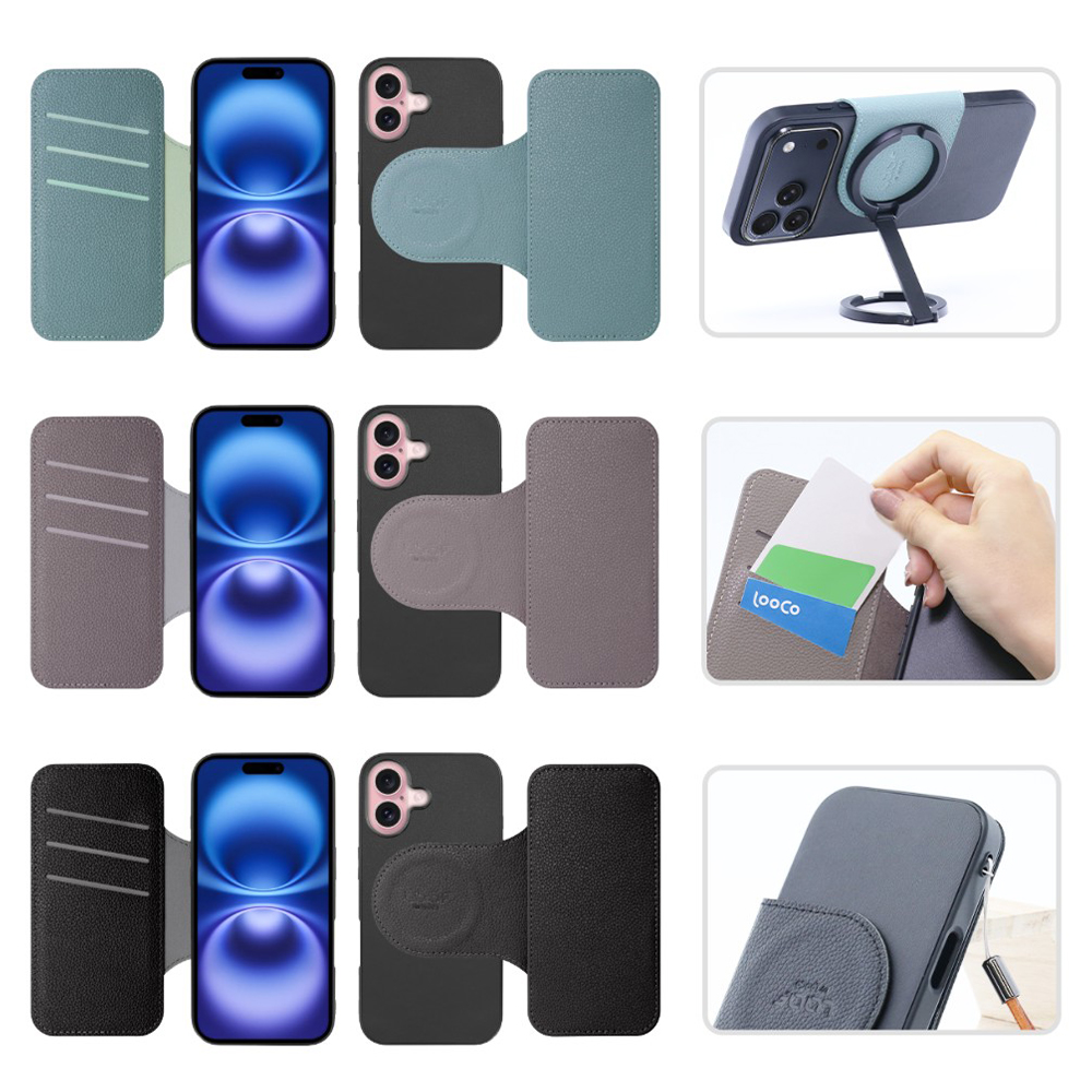 [ LOOF SLIM-BOOK Series ] iPhone 16 iPhone16 アイフォン16 iPhone 16 アイフォン 16 スマホケース ケース カバー 手帳型ケース 薄い カード収納 MagSafe対応 ワイヤレス充電 本革 [ iPhone 16 ]