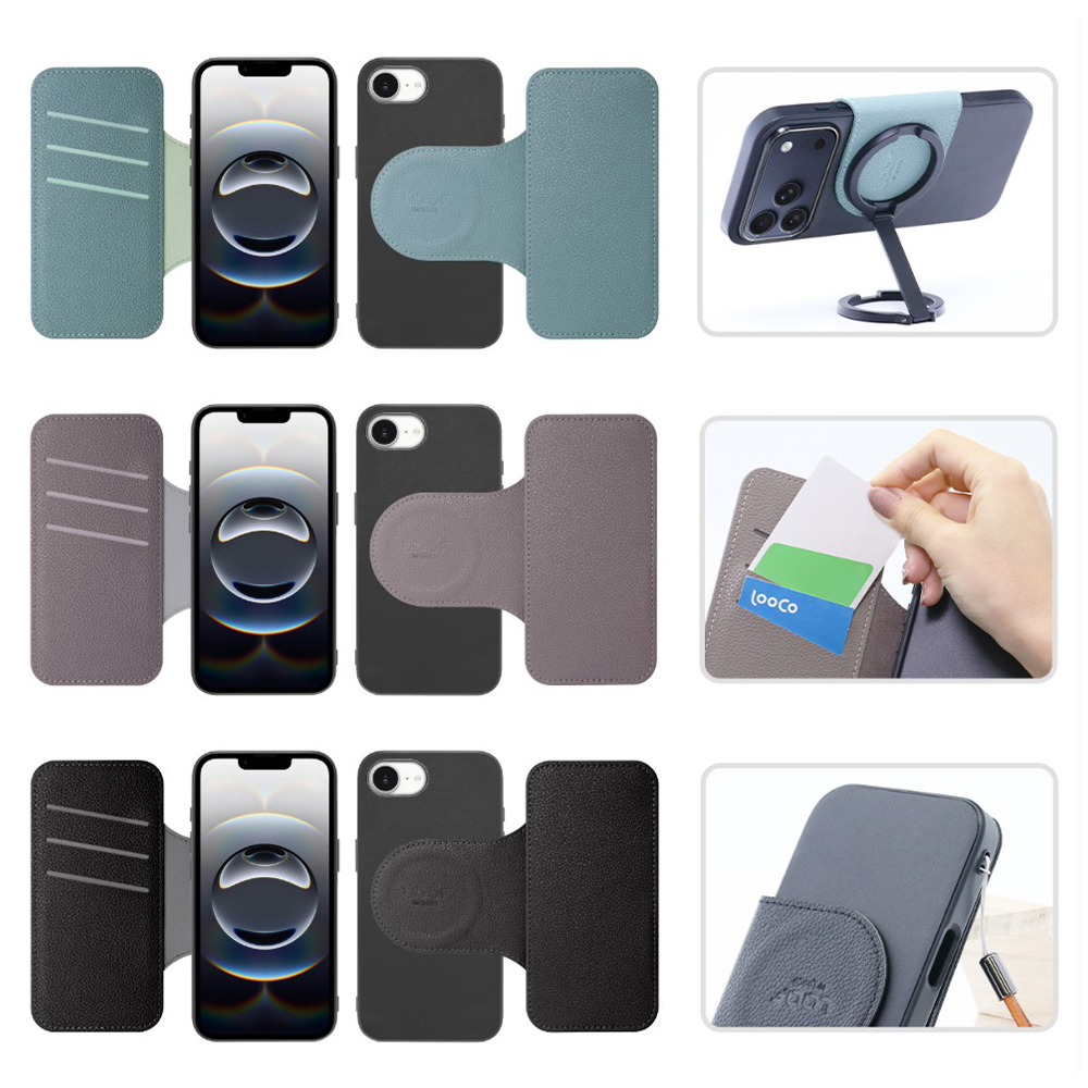 [ LOOF SLIM-BOOK Series ] iPhone 16e  スマホケース ケース カバー 手帳型ケース 薄い カード収納 MagSafe対応 ワイヤレス充電 本革 [ iPhone 16e ]