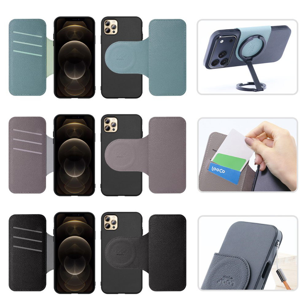 [ LOOF SLIM-BOOK Series ] iPhone 12 Pro Max iphone12promax 12promax 12プロマックス スマホケース ケース カバー 手帳型ケース 薄い カード収納 MagSafe対応 ワイヤレス充電 本革 [ iPhone 12 Pro Max ]