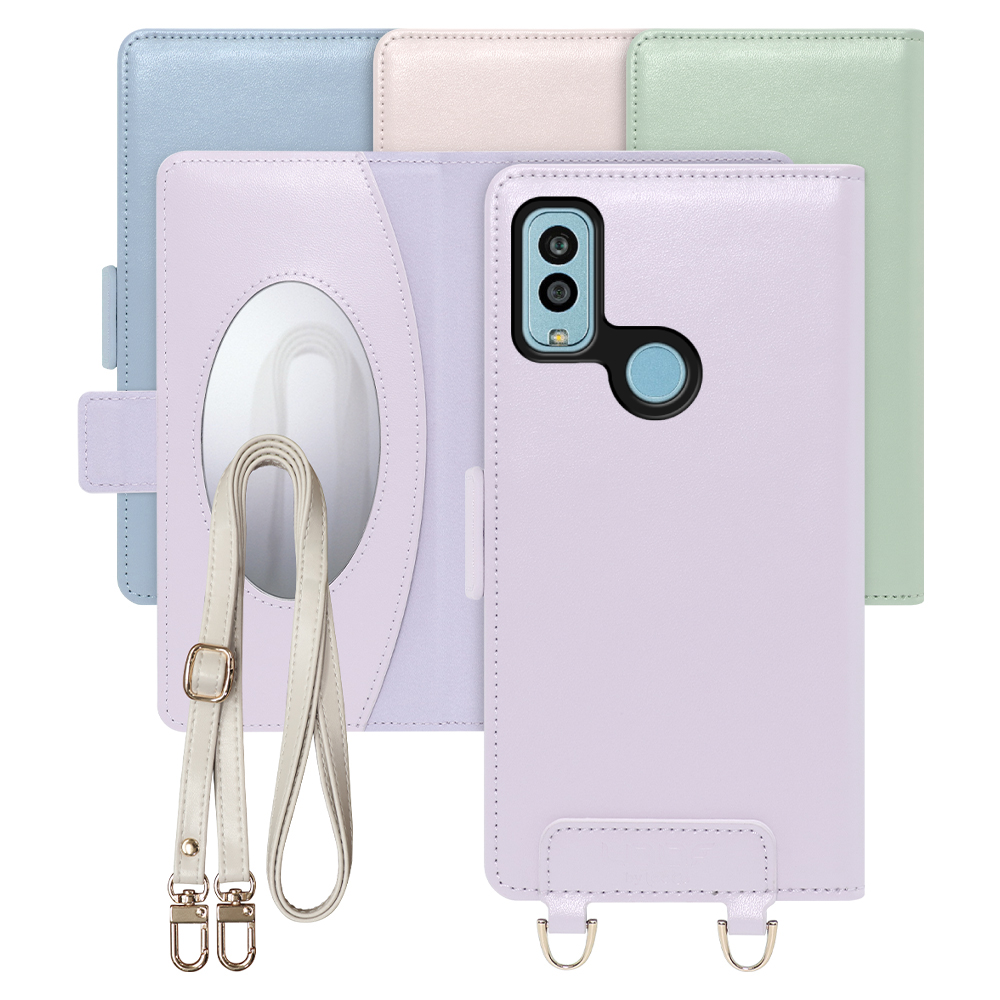 [ LOOF SWEET MIRROR Series ] Android One S9 / DIGNO? SANGA edition AndroidOne S9 andoroidones9 スマホケース  ショルダー付き手帳型スマホケース ミラー付き カードポケット 本革 [ Android One S9 ]