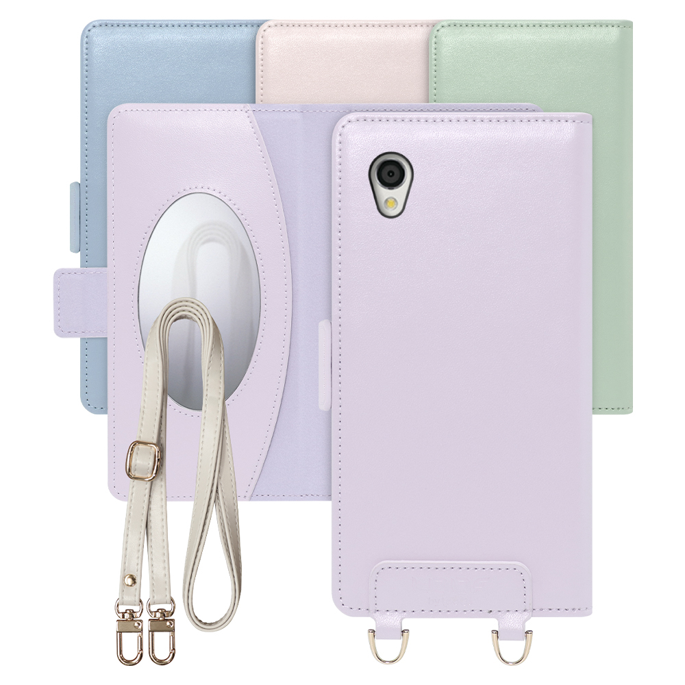 [ LOOF SWEET MIRROR Series ] AQUOS sense 2 / sense2 かんたん sense2 sense2かんたん スマホケース  ショルダー付き手帳型スマホケース ミラー付き カードポケット 本革 [ AQUOS sense 2 / sense2 かんたん ]