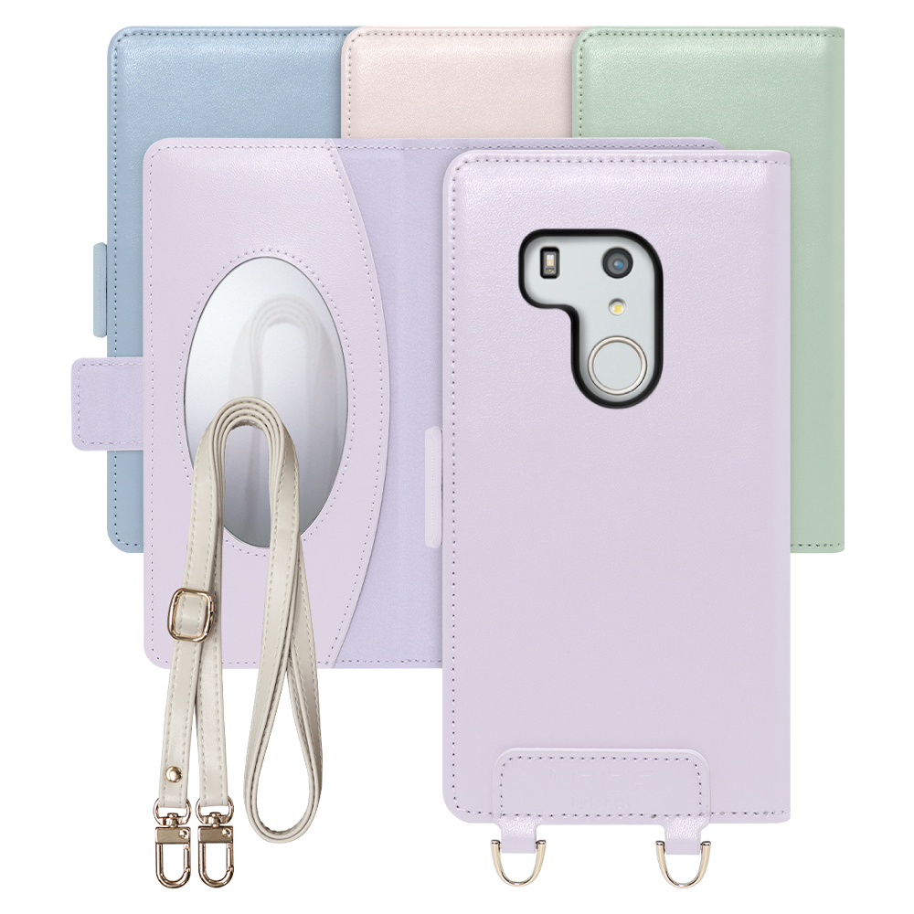 [ LOOF SWEET MIRROR Series ] arrows Be3 F-02L arrowsbe3 アローズ FUJITSU FCNT スマホケース  ショルダー付き手帳型スマホケース ミラー付き カードポケット 本革 [ arrows Be3 F-02L ]