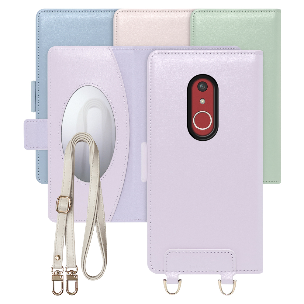 [ LOOF SWEET MIRROR Series ] arrows Be4 Plus F-41B arrowsbe4plus arrowsbe4 be4plus アローズ FUJITSU FCNT スマホケース  ショルダー付き手帳型スマホケース ミラー付き カードポケット 本革 [ arrows Be4 Plus(F-41B) ]