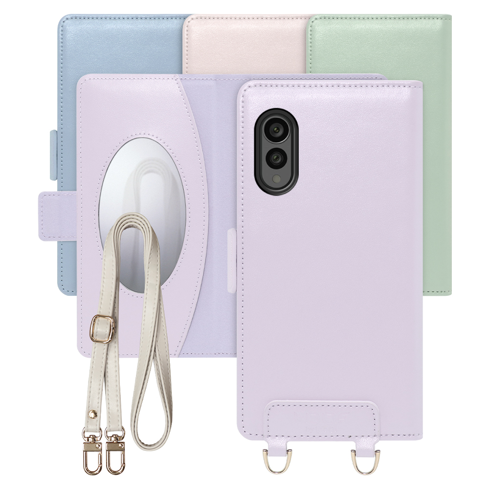 [ LOOF SWEET MIRROR Series ] arrows N F-51C arrowsn アローズ FUJITSU FCNT スマホケース  ショルダー付き手帳型スマホケース ミラー付き カードポケット 本革 [ arrows N F-51C ]