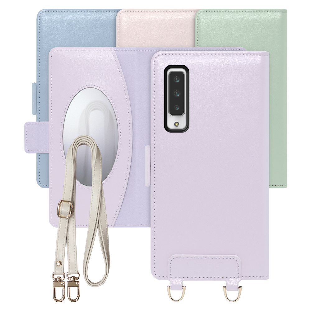 [ LOOF SWEET MIRROR Series ] arrows NX9 F-52A arrowsnx9 アローズ FUJITSU FCNT スマホケース  ショルダー付き手帳型スマホケース ミラー付き カードポケット 本革 [ arrows NX9(F-52A) ]