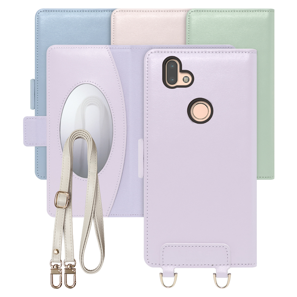 [ LOOF SWEET MIRROR Series ] arrows RX / M05 arrowsrx arrowsm05 アローズ FUJITSU FCNT スマホケース  ショルダー付き手帳型スマホケース ミラー付き カードポケット 本革 [ arrows RX / M05 ]