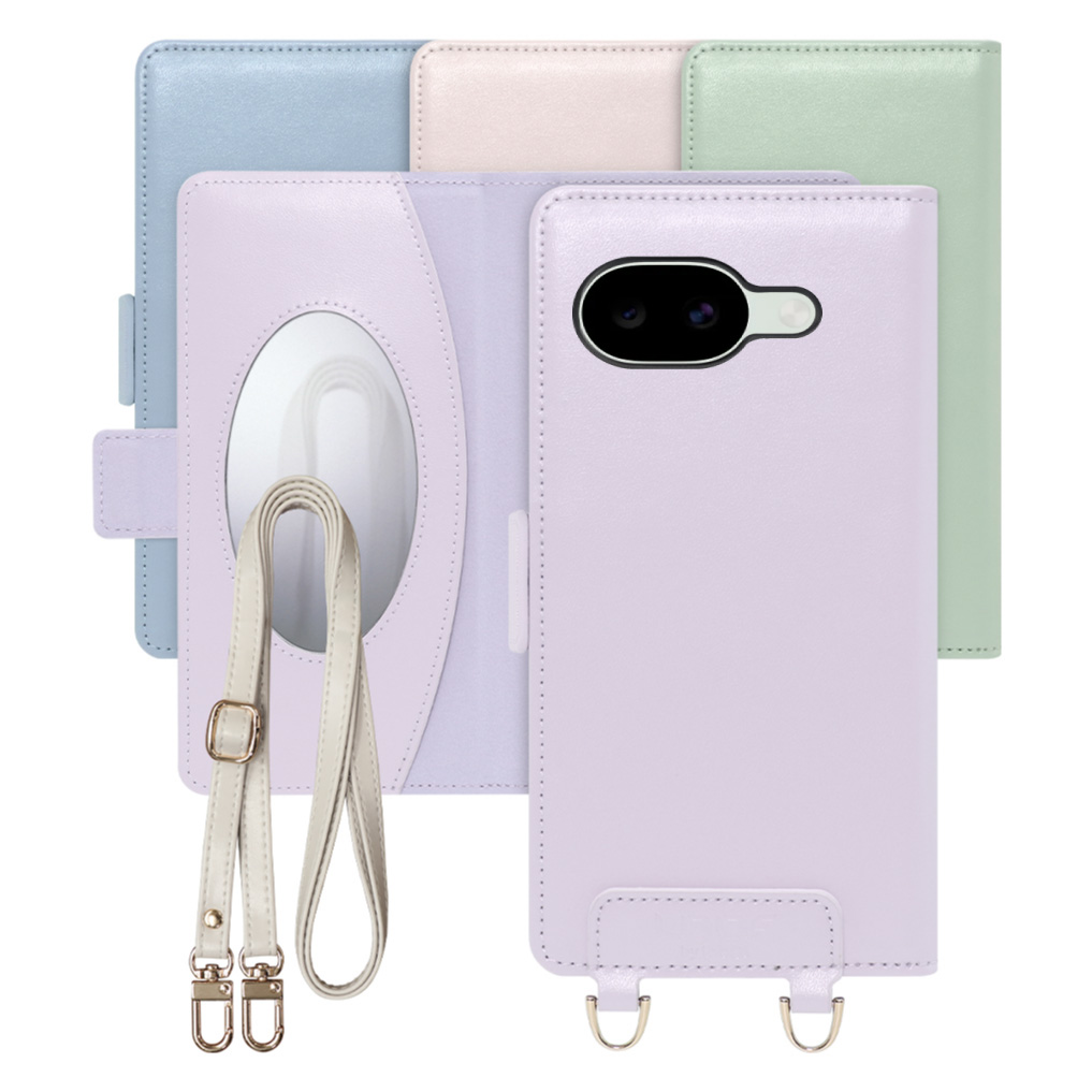 [ LOOF SWEET MIRROR ] Google Pixel 10a グーグル ピクセル スマホケース  ショルダー付き手帳型スマホケース ミラー付き カードポケット 本革 [ Google Pixel 10a ]