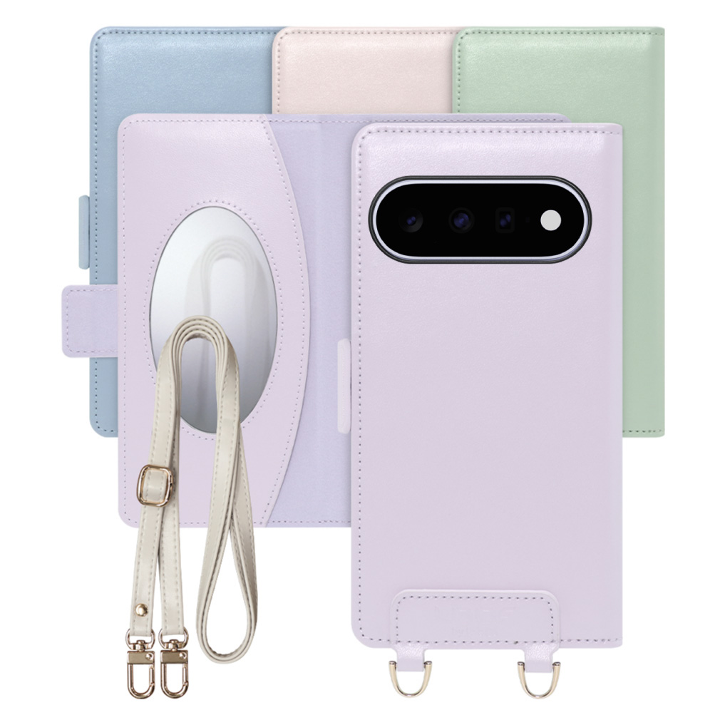 [ LOOF SWEET MIRROR ] Google Pixel 11  スマホケース  ショルダー付き手帳型スマホケース ミラー付き カードポケット 本革 [ Google Pixel 11 ]