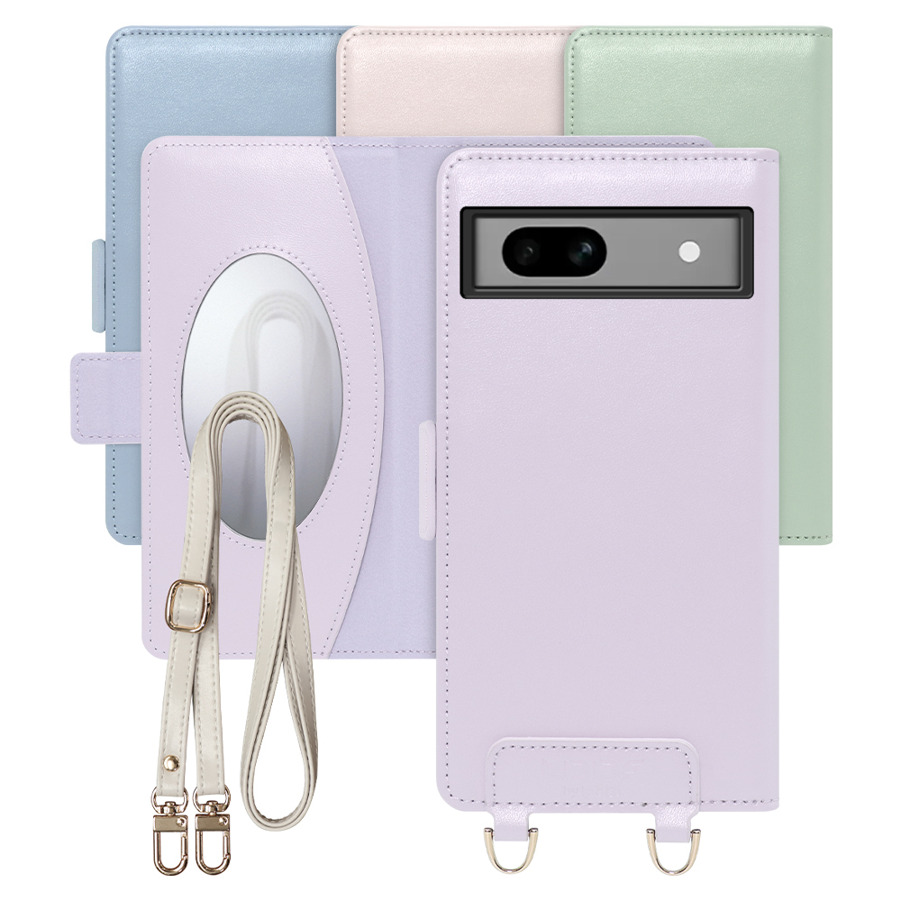 [ LOOF SWEET MIRROR Series ] Google Pixel 7a googlepixel7a pixel7a スマホケース  ショルダー付き手帳型スマホケース ミラー付き カードポケット 本革 [ Google Pixel 7a ]
