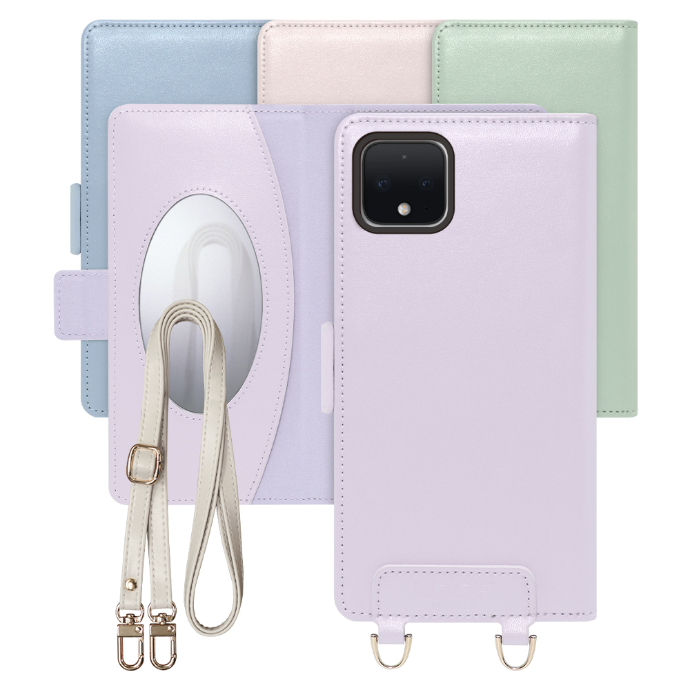 [ LOOF SWEET MIRROR Series ] Google Pixel 4 googlepixel pixel4xl ピクセル4 スマホケース  ショルダー付き手帳型スマホケース ミラー付き カードポケット 本革 [ Google Pixel 4 ]
