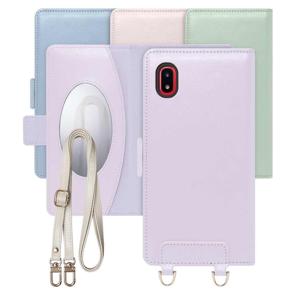 [ LOOF SWEET MIRROR Series ] Galaxy A20 SC-02M / SCV46 galaxya20 スマホケース  ショルダー付き手帳型スマホケース ミラー付き カードポケット 本革 [ Galaxy A20 ]