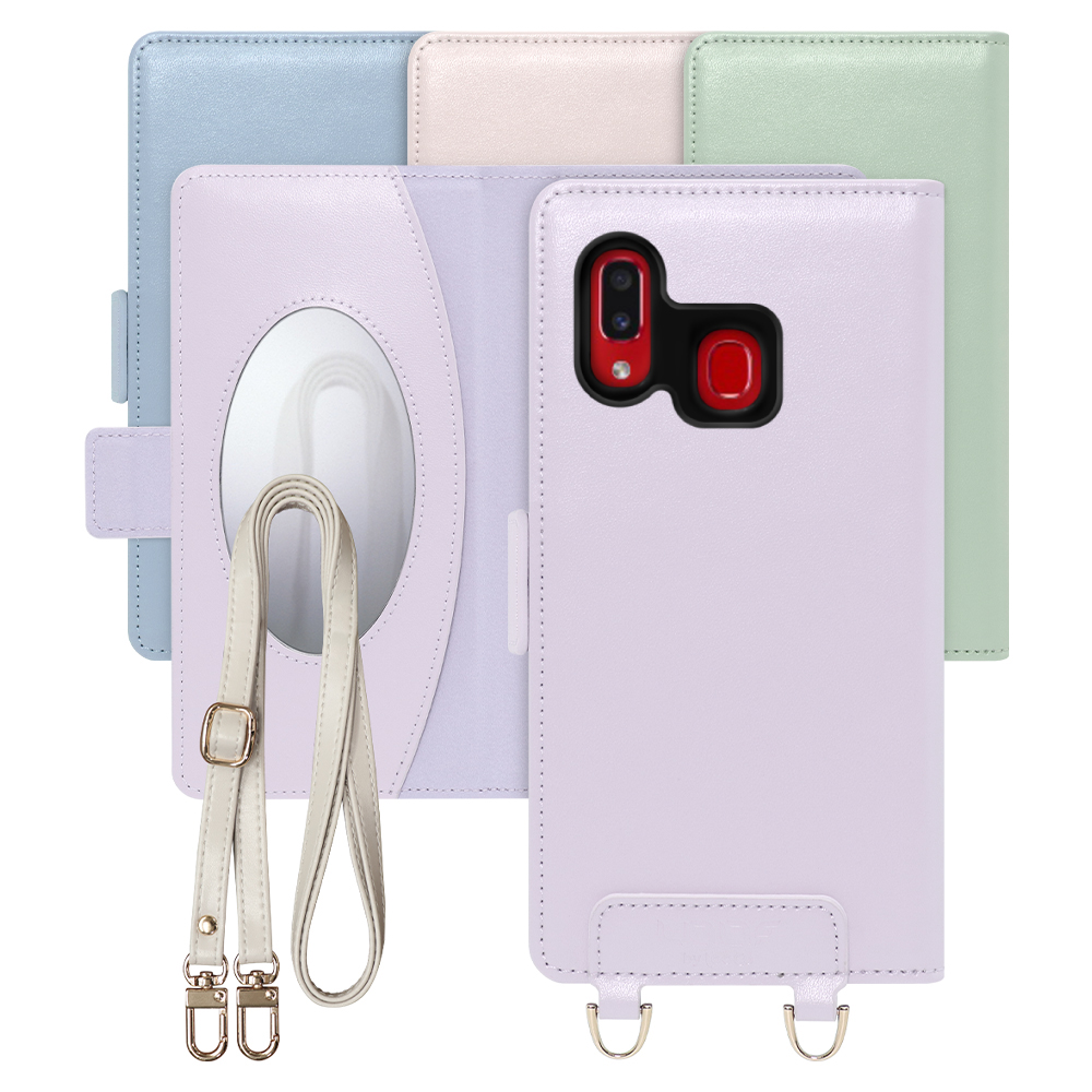 [ LOOF SWEET MIRROR Series ] Galaxy A30 SCV43 galaxya30 スマホケース  ショルダー付き手帳型スマホケース ミラー付き カードポケット 本革 [ Galaxy A30 ]