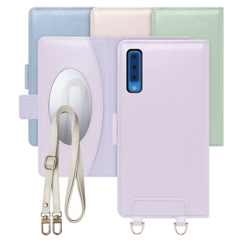 [ LOOF SWEET MIRROR Series ] Galaxy A7 SM-A750C galaxya7 スマホケース  ショルダー付き手帳型スマホケース ミラー付き カードポケット 本革 [ Galaxy A7 ]