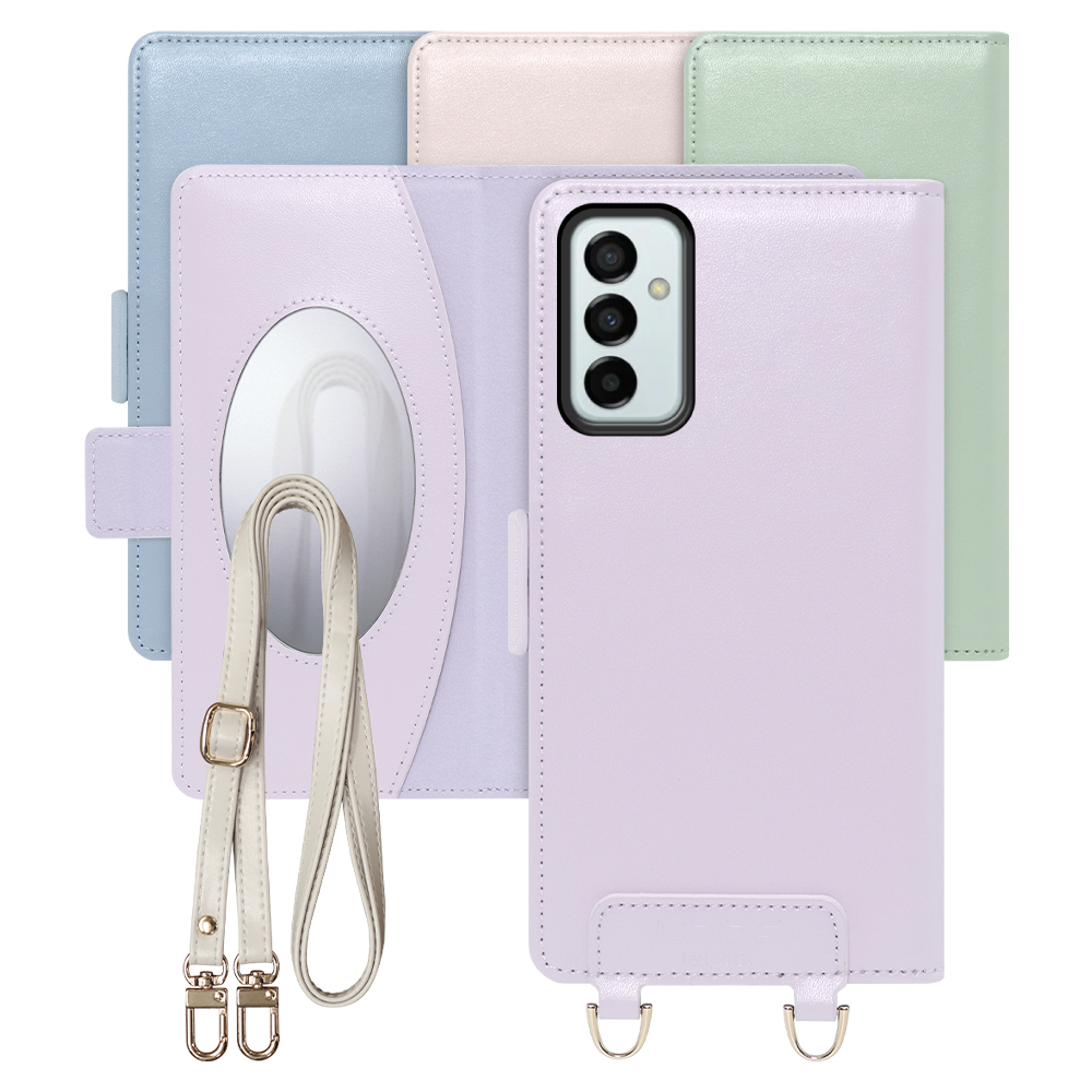 [ LOOF SWEET MIRROR Series ] Galaxy M23 5G m235g スマホケース  ショルダー付き手帳型スマホケース ミラー付き カードポケット 本革 [ Galaxy M23 5G ]