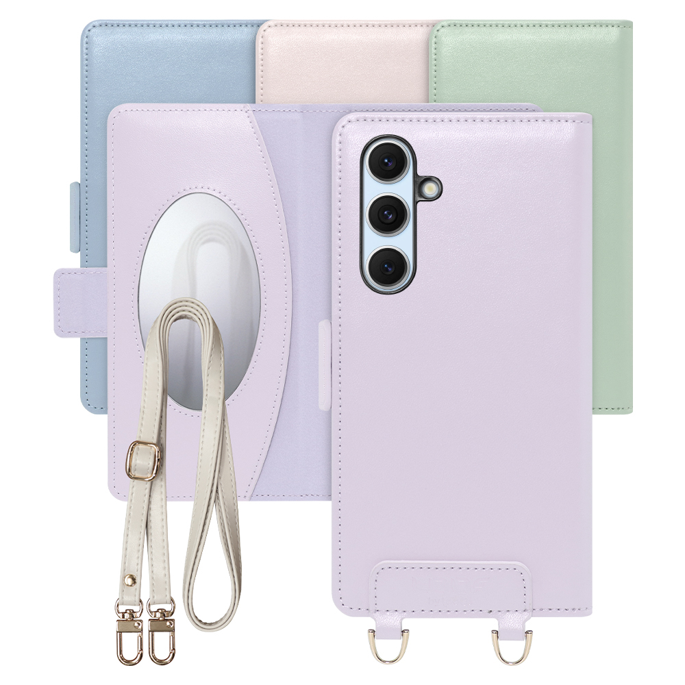 [ LOOF SWEET MIRROR Series ] Galaxy S24 FE SM-S721Q / SCG30 ギャラクシー s24fe スマホケース  ショルダー付き手帳型スマホケース ミラー付き カードポケット 本革 [ Galaxy S24 FE ]