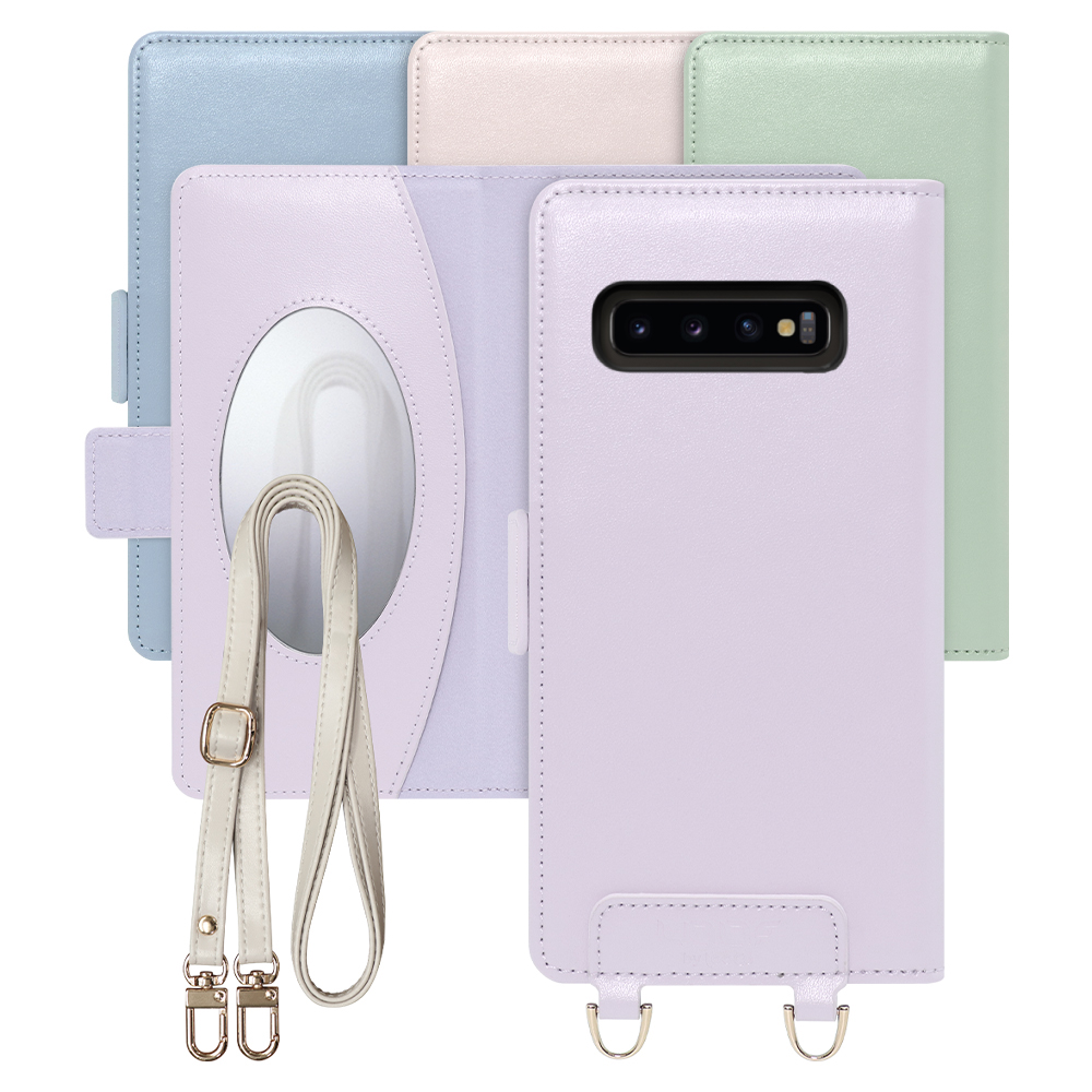 [ LOOF SWEET MIRROR Series ] Galaxy S10+ SC-04L / SCV42 s10plus s10 plus スマホケース  ショルダー付き手帳型スマホケース ミラー付き カードポケット 本革 [ Galaxy S10+ ]