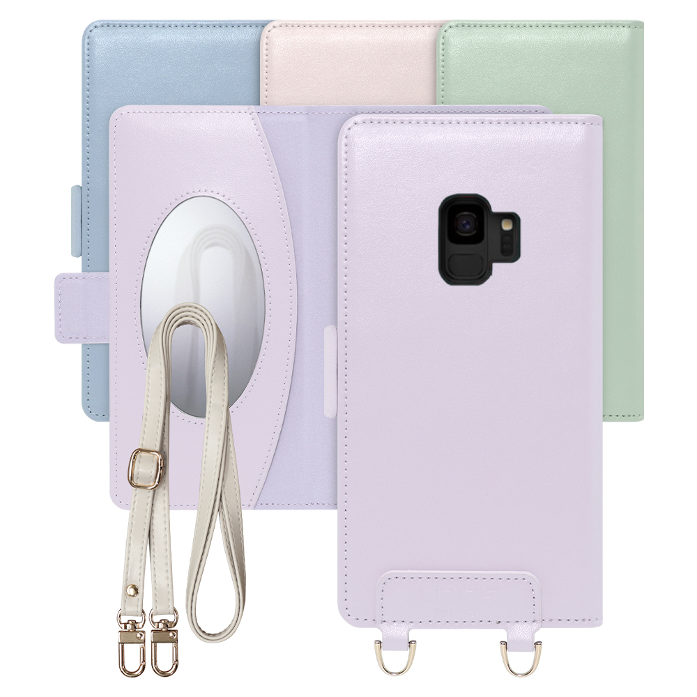 [ LOOF SWEET MIRROR Series ] Galaxy S9 SC-02K / SCV38 galaxys9 スマホケース  ショルダー付き手帳型スマホケース ミラー付き カードポケット 本革 [ Galaxy S9 ]