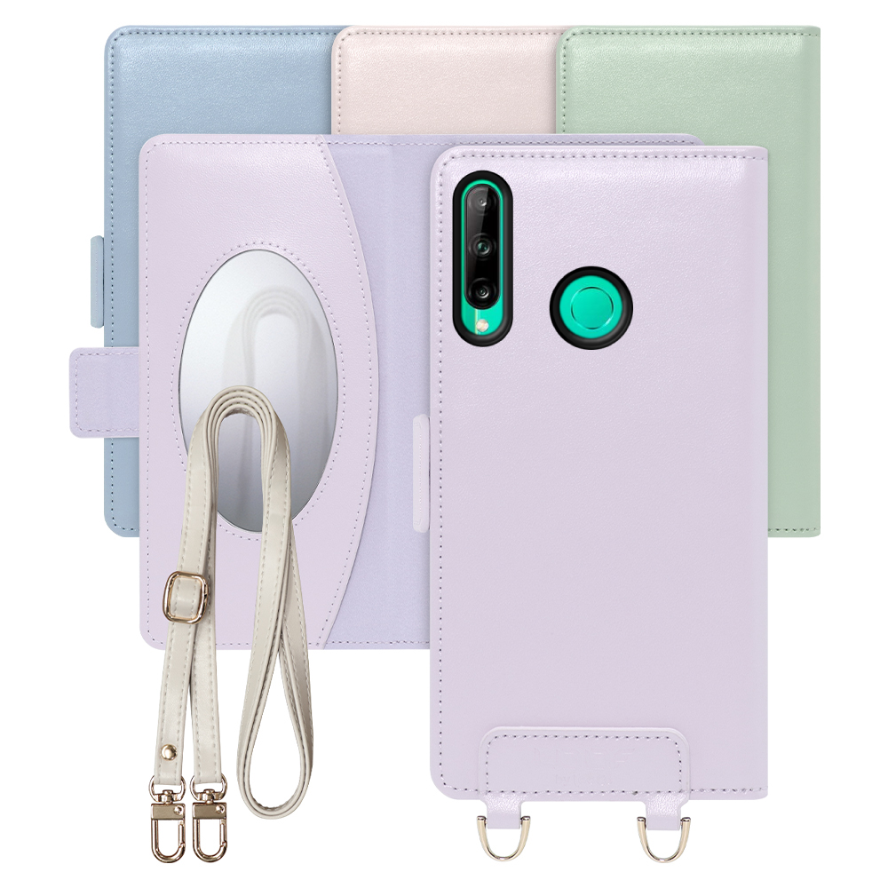 [ LOOF SWEET MIRROR Series ] HUAWEI P40 lite E p40litee p40lite litee スマホケース  ショルダー付き手帳型スマホケース ミラー付き カードポケット 本革 [ HUAWEI P40 lite E ]