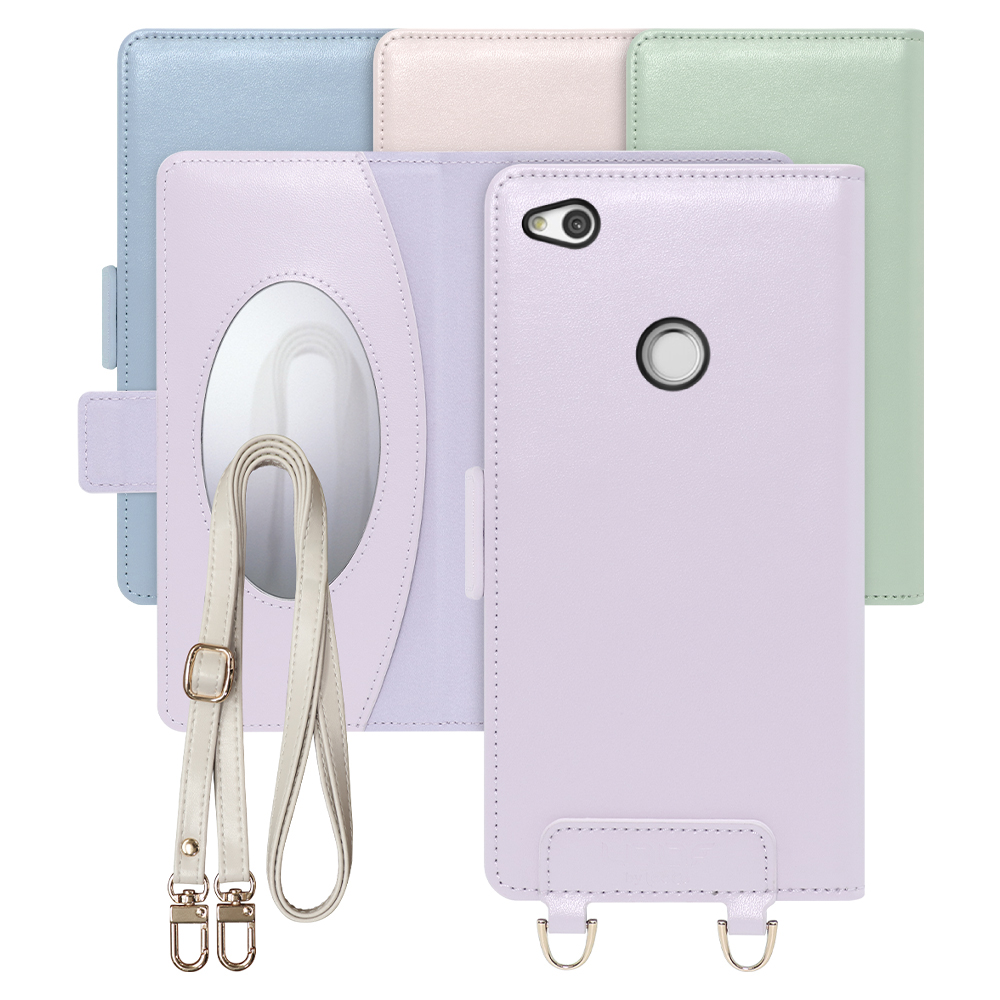 [ LOOF SWEET MIRROR Series ] HUAWEI nova lite PRA-LX2 novalite スマホケース  ショルダー付き手帳型スマホケース ミラー付き カードポケット 本革 [ HUAWEI nova lite ]